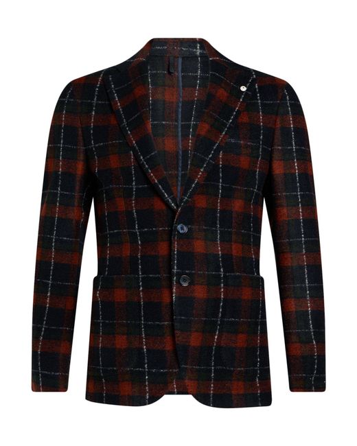 L.b.m. 1911 Black Blazer Acrylic, Virgin Wool, Polyester for men