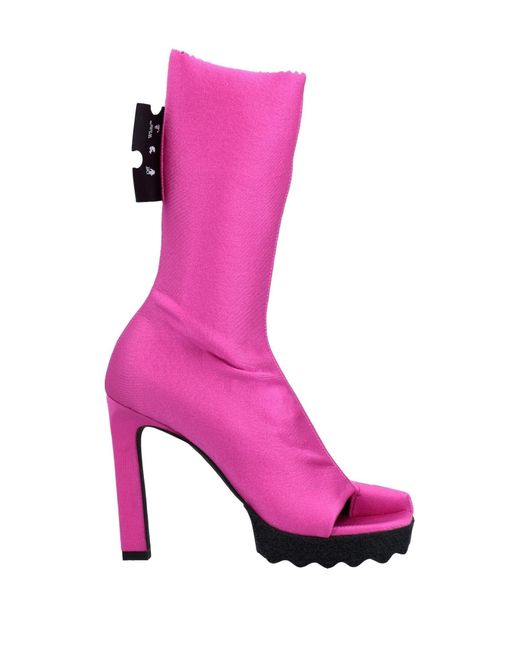Off-White c/o Virgil Abloh Pink Ankle Boots