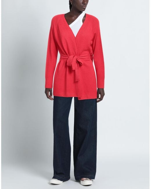 120% Lino Red Cardigan