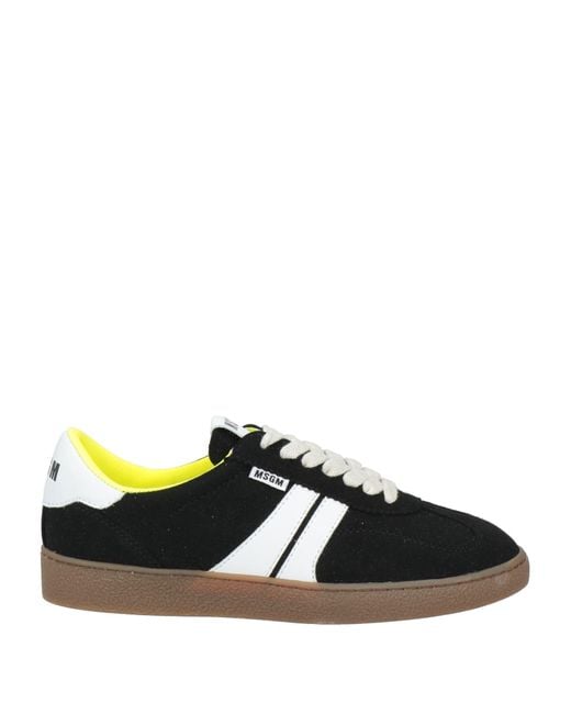 MSGM Black Sneakers Textile Fibers