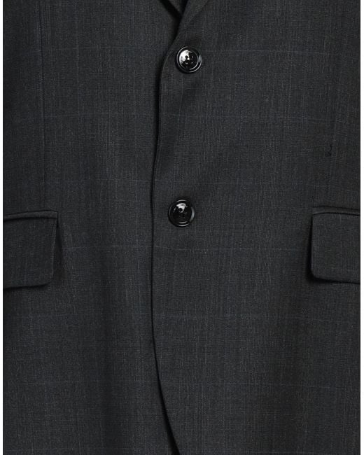 Liu Jo Black Charcoal Blazer Polyester, Wool, Elastane for men
