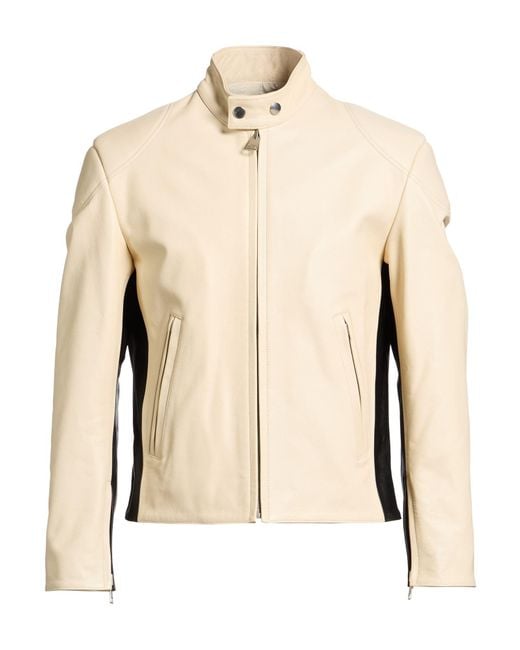 Sandro Natural Ivory Jacket Calfskin for men