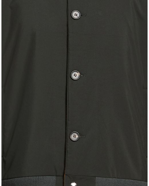 Fedeli Black Military Jacket Polyester for men