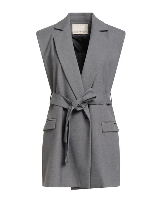Angela Davis Gray Blazer Polyester, Viscose, Elastane