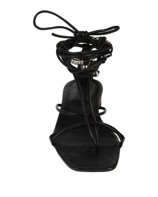 Dondup Black Thong Sandal