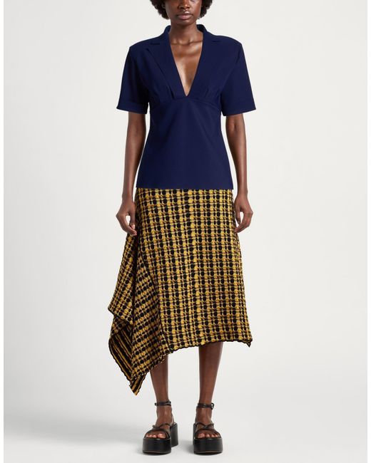 La Petite Robe Di Chiara Boni Blue Top Polyamide, Elastane
