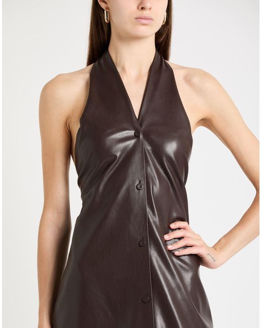 Nanushka Purple Dark Maxi Dress Recycled Polyester