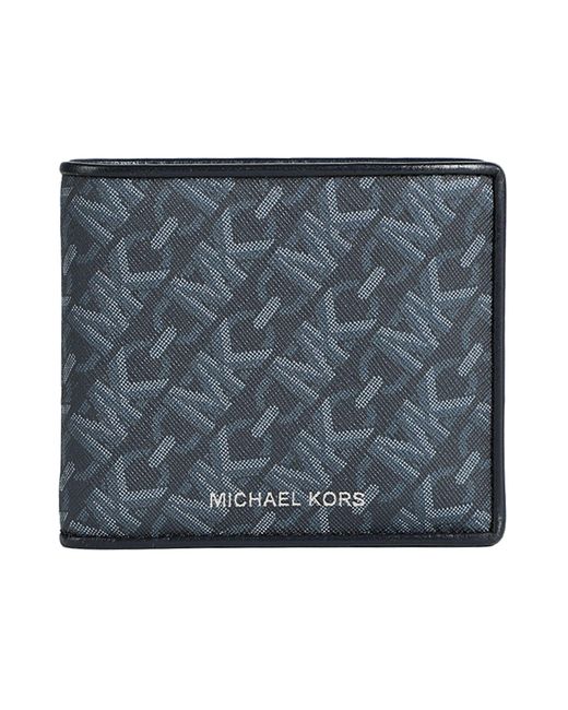 Michael Kors Blue Mk Hudson Empire Signature Logo Billfold Wallet for men