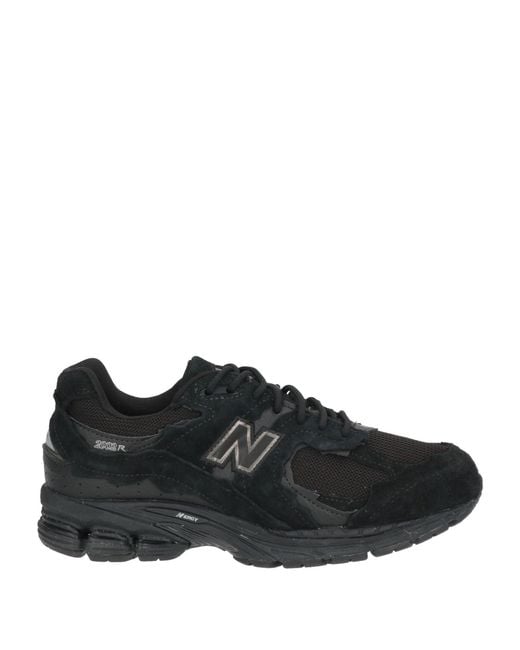 New Balance Black 2002 Sneakers Leather, Textile Fibers for men