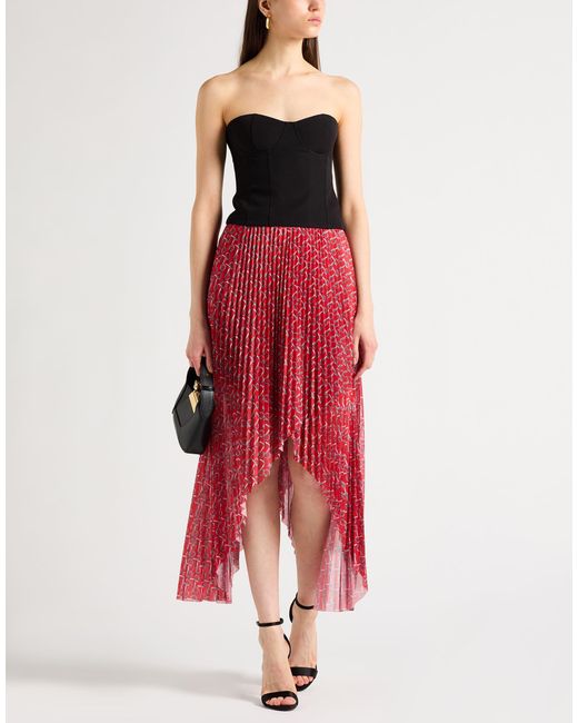 Burberry Red Maxi Skirt Polyester