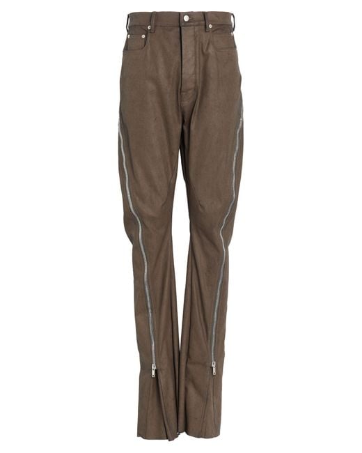 Rick Owens Gray Light Jeans Cotton, Elastomultiester, Rubber for men