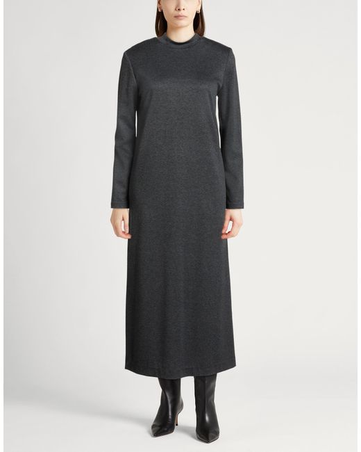 Sandro Ferrone Black Midi Dress Viscose, Polyester, Elastane
