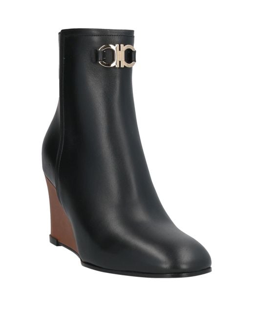 Ferragamo Black Ankle Boots