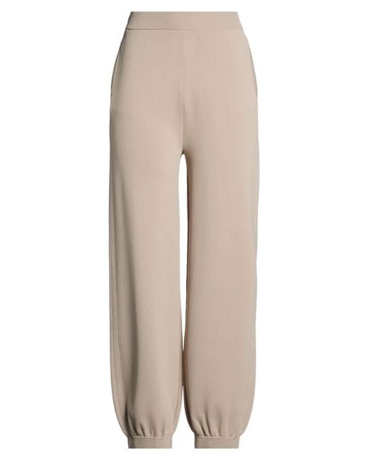 Max Mara Natural Taupe Pants Viscose, Polyamide
