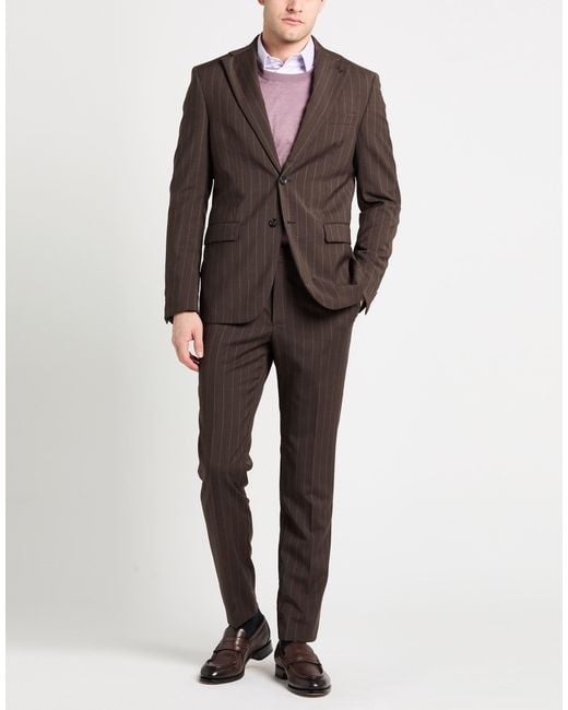 Paoloni Brown Suits for men
