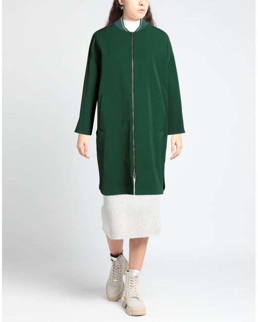 Herno Green Overcoat & Trench Coat