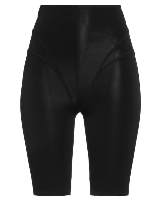 ALESSANDRO VIGILANTE Black Shorts & Bermuda Shorts Viscose, Polyamide, Elastane