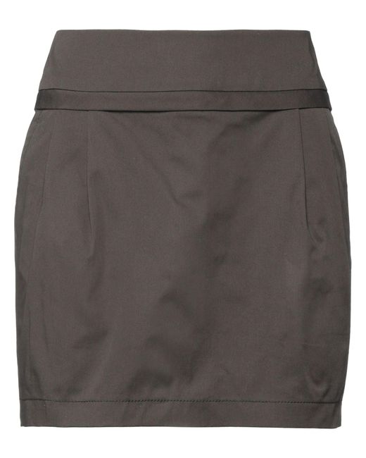 Jacob Coh?n Gray Military Mini Skirt Cotton, Elastane