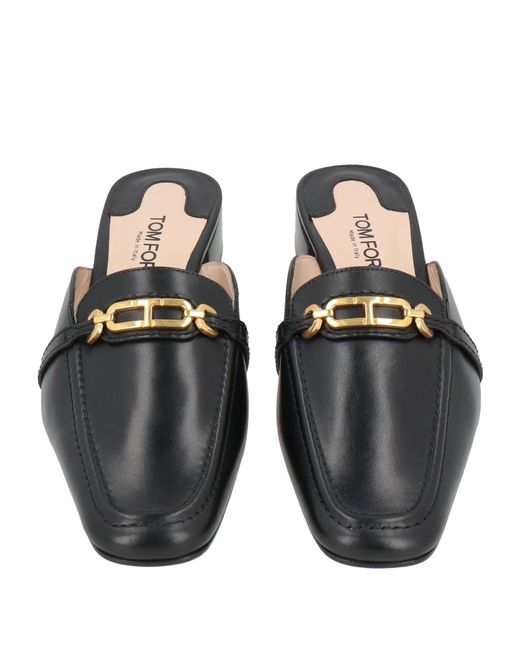 Tom Ford Black Mules & Clogs Calfskin