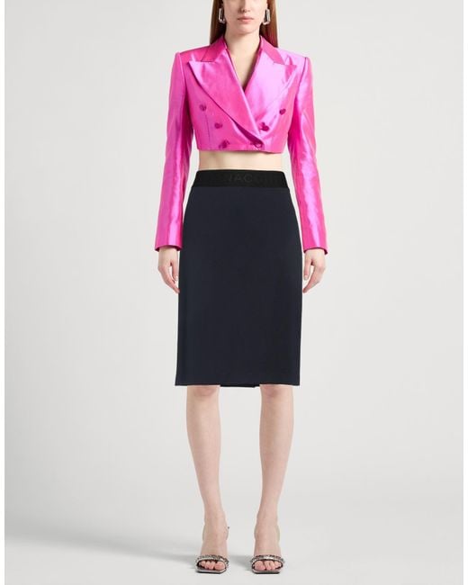 Liviana Conti Blue Midi Skirt Viscose, Polyamide, Elastane, Acetate, Polyester