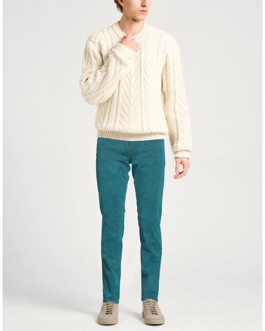 PT Torino Blue Azure Pants Cotton, Elastane for men