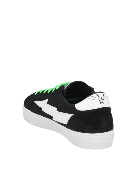 Sanyako Green Sneakers Leather, Textile Fibers for men