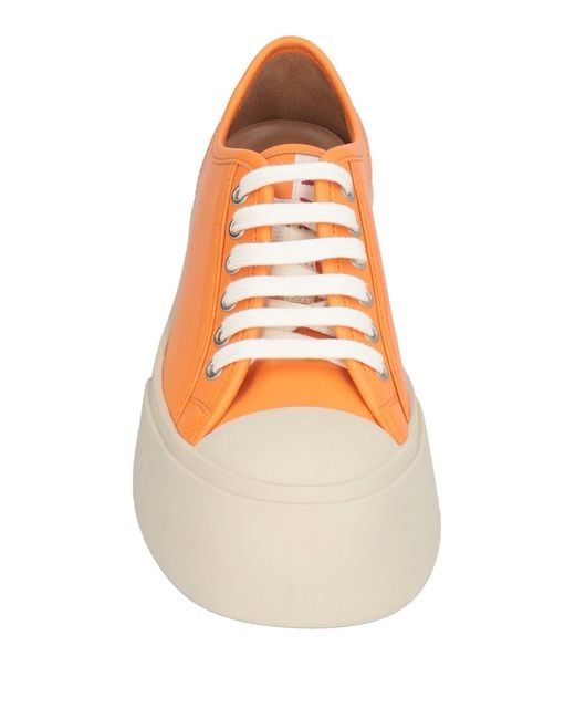 Marni Orange Sneakers Leather