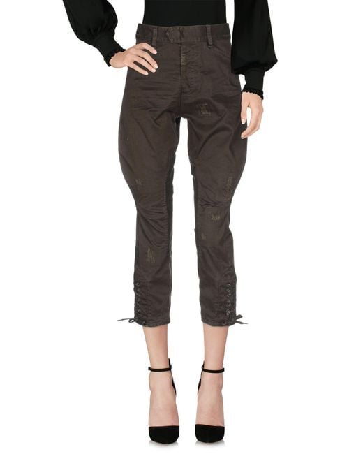 DSquared² Gray Pants Cotton, Elastane