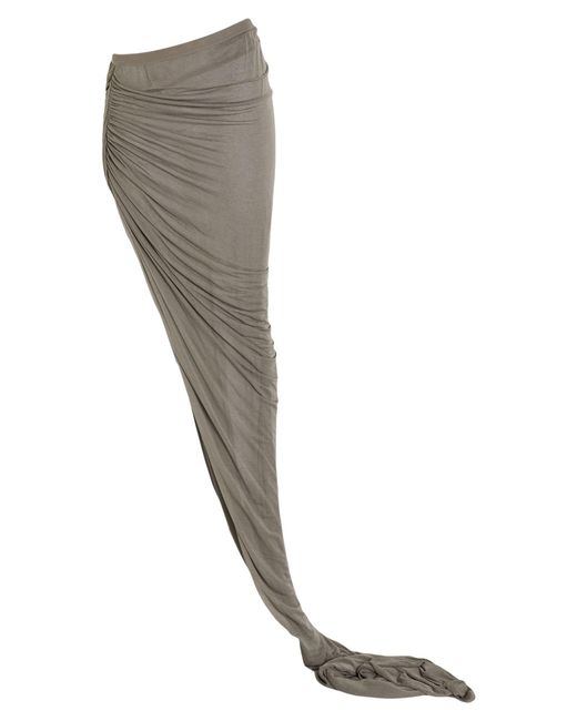 Rick Owens Gray Maxi Skirt Viscose