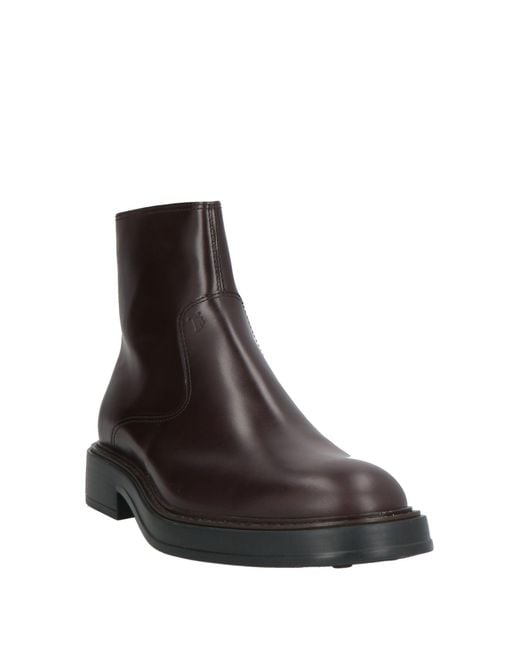 Tod's Brown Ankle Boots Leather for men