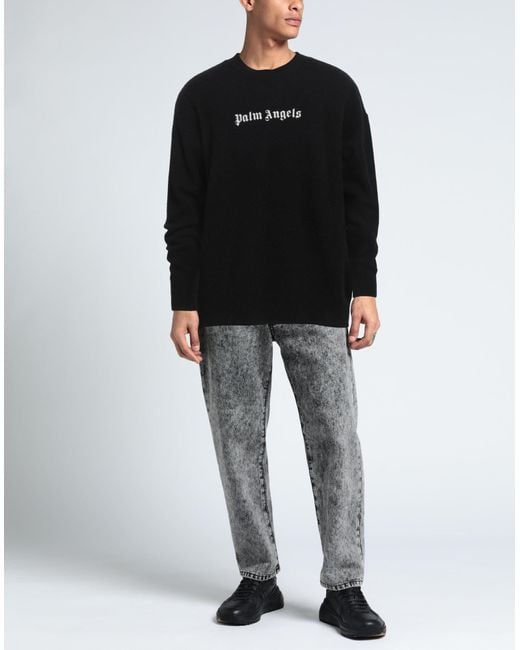 Palm Angels Black Sweater Merino Wool, Polyamide, Cashmere, Elastane, Polyester for men
