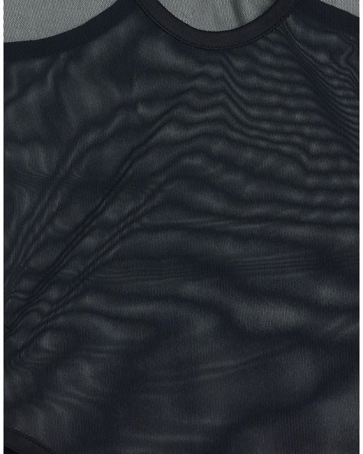 David Koma Black Bodysuit Polyamide, Elastane