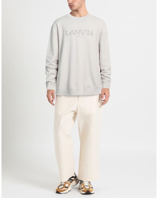 Lanvin White Sweatshirt Cotton, Polyester, Elastane for men