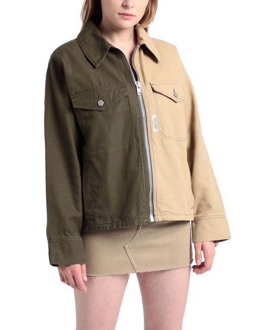 TOPSHOP Green Military Jacket Cotton