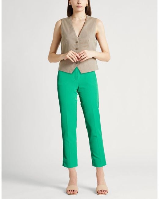 Liu Jo Green Pants Polyester, Elastane