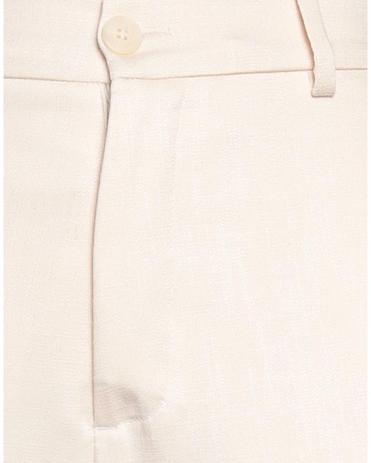 Bonheur White Ivory Pants Viscose, Polyester, Elastane