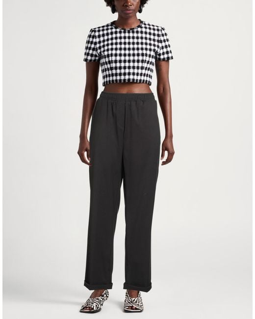 Alpha Studio Black Pants Polyester, Viscose, Elastane