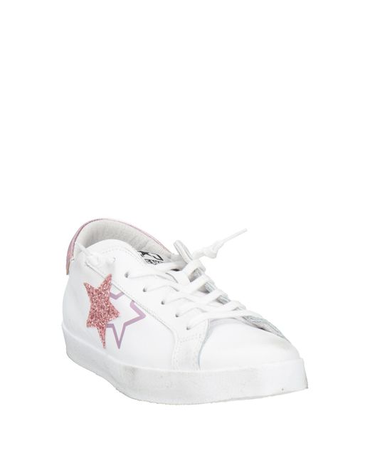 2 Star White Sneakers Leather