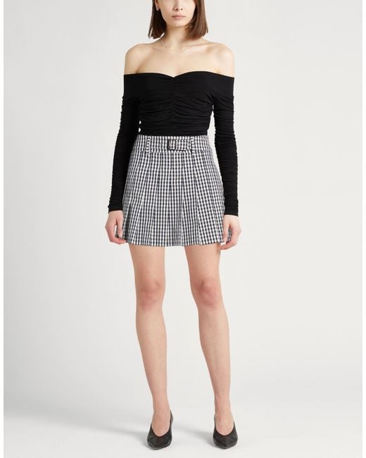 Liu Jo Black Mini Skirt Polyester, Viscose, Elastane