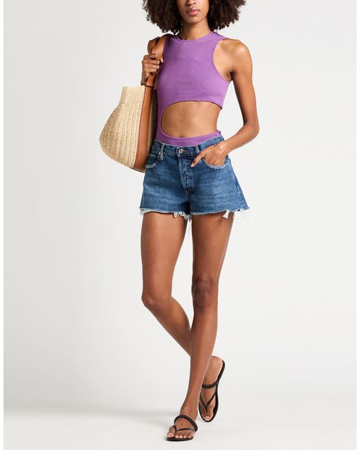 FRAME Blue Denim Shorts