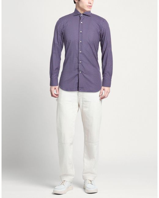 Alessandro Gherardi Purple Shirt Cotton for men