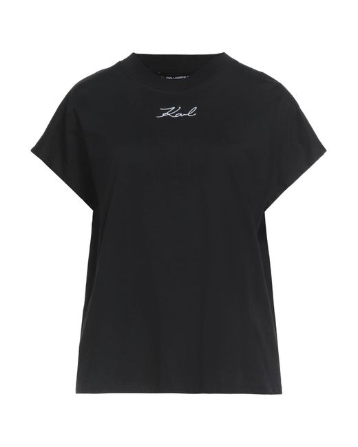 Karl Lagerfeld Black T-Shirt Organic Cotton