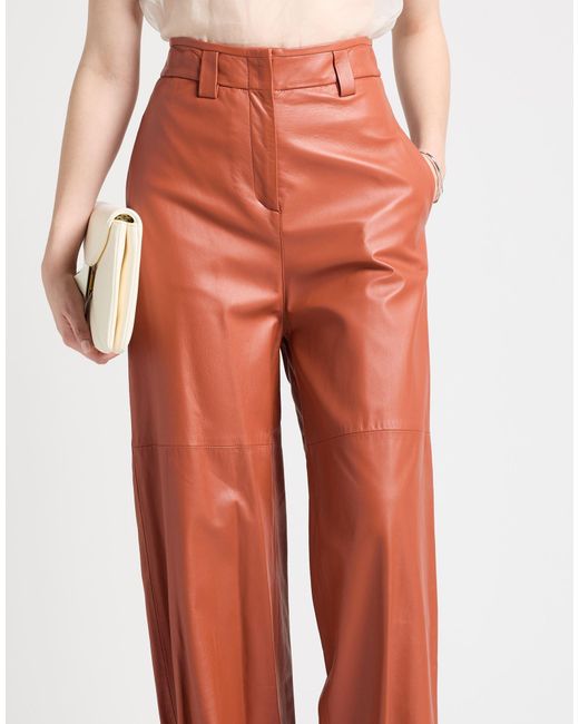 Moorer Orange Pants Lambskin