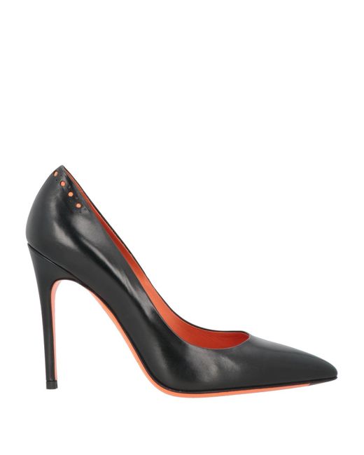 Santoni Black Pumps Leather