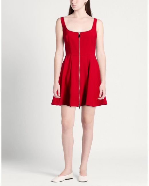 Pinko Red Mini Dress Polyester, Elastane