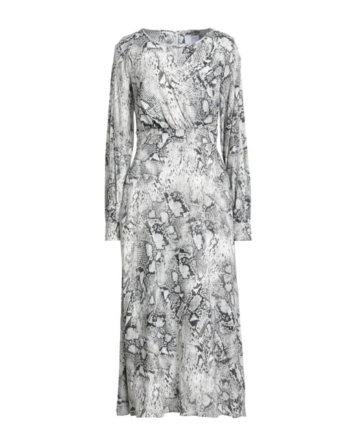 Clips More Gray Midi Dress Viscose, Elastane