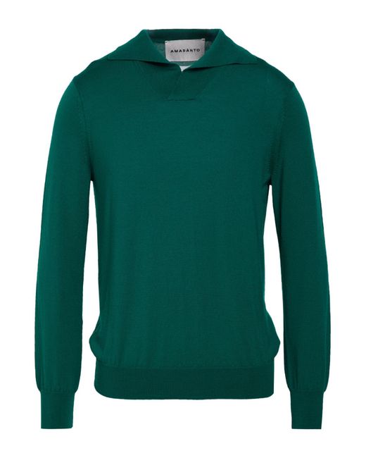 Amaranto Green Sweater Wool for men