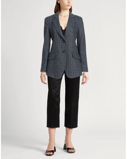 Emporio Armani Blue Blazer Wool, Polyester, Polyamide, Acrylic, Elastane