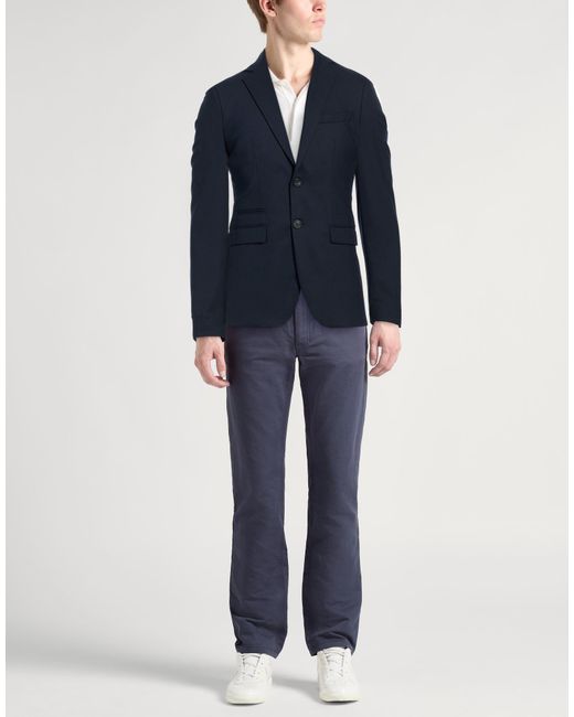 SELECTED Blue Midnight Blazer Recycled Polyester, Wool, Ecovero Viscose, Elastane for men