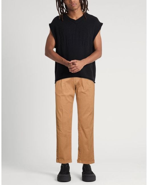 Berwich Natural Vissuto Camel Pants Cotton, Elastane for men